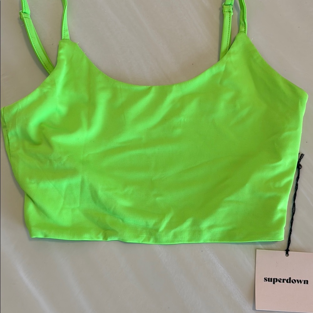 Superdown Bright Lime Green Cami Top